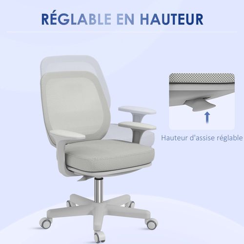 Chaise De Bureau Ergonomique Revêtement Maille Polyester