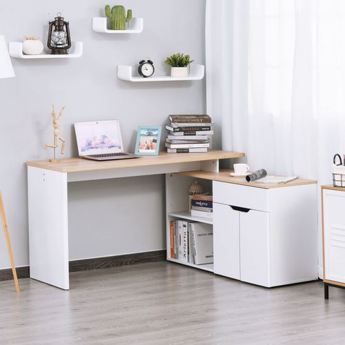 Bureau Informatique D'angle Modulable Multi-rangement