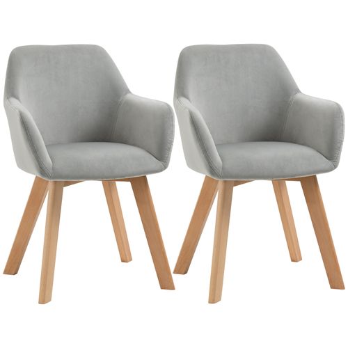 Lot De 2 Chaises De Visiteur Design Scandinave Bois Velours