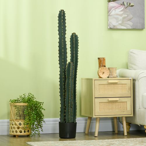 Cactus Artificiel Grand Réalisme Dim. D. 18 X 120h Cm Vert