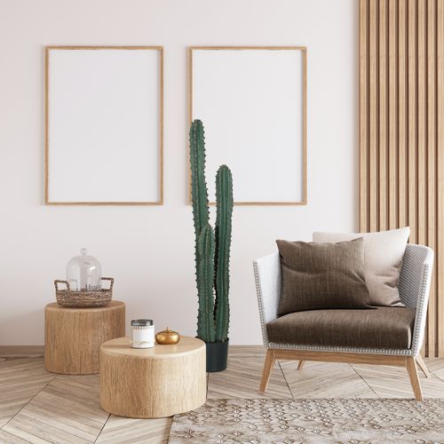 Cactus Artificiel Grand Réalisme Dim. D. 18 X 120h Cm Vert