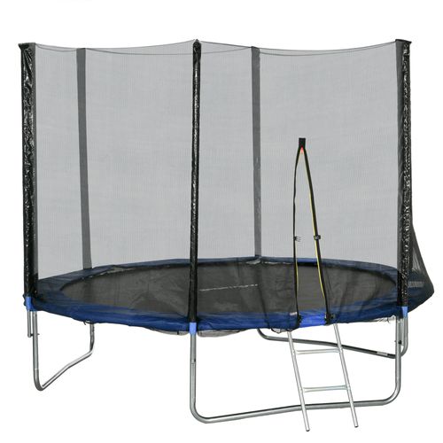Trampoline D'extérieur D. 305 Cm Avec Filet De Sécurité, Poteaux Rembourrés Et Échelle