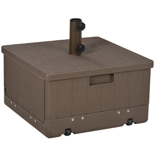 Pied De Parasol Table D'appoint Jardinière 3 En 1 Marron