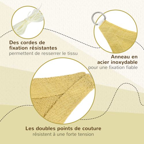 Voile D'ombrage Rectangulaire 6l X 4l M Hdpe