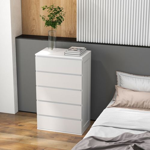 Commode 5 Tiroirs Style Contemporain Dim. 60l X 38l X 100h Cm