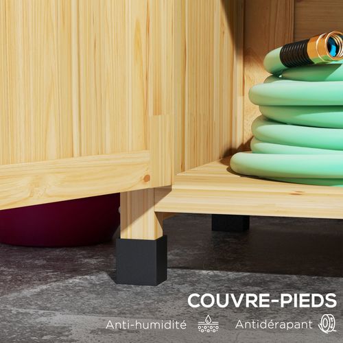 Table De Rempotage Multi-rangement Plateau Tôle Acier Sapin Pré-huilé