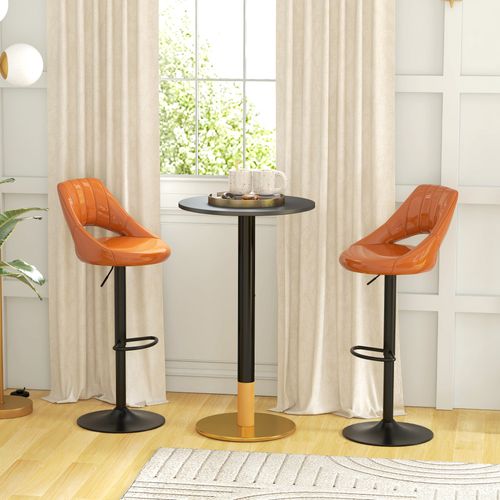 Table De Bar Ronde Table Mange-debout Style Contemporain Noir