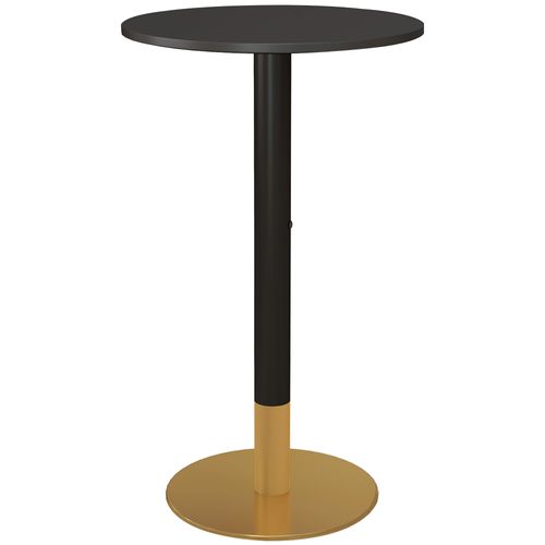 Table De Bar Ronde Table Mange-debout Style Contemporain Noir