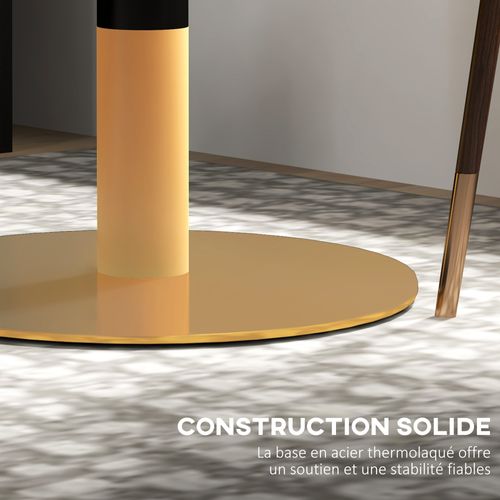 Table De Bar Ronde Table Mange-debout Style Contemporain Noir