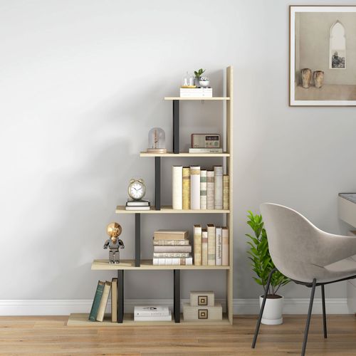 Étagère Bibliothèque Style Industriel En Escalier 5 Étagères