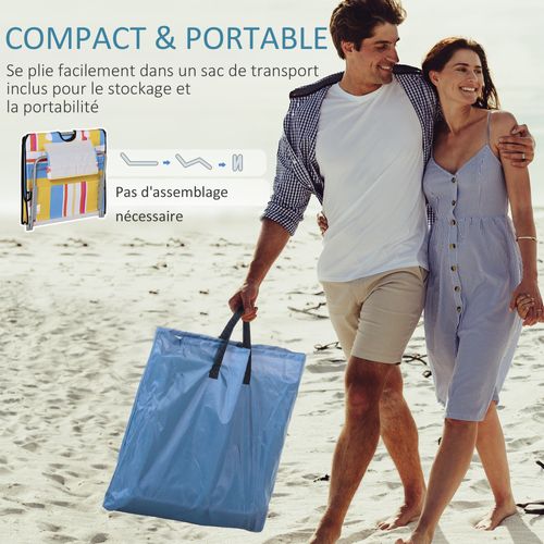 Lot De 2 Tapis De Plage Rembourrés Sac Transport Inclus