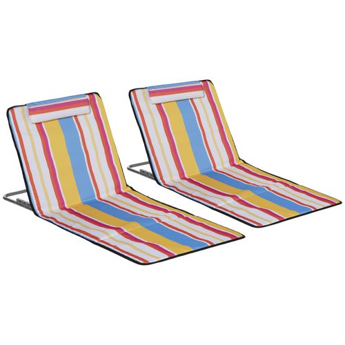 Lot De 2 Tapis De Plage Rembourrés Sac Transport Inclus