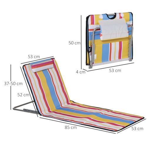 Lot De 2 Tapis De Plage Rembourrés Sac Transport Inclus