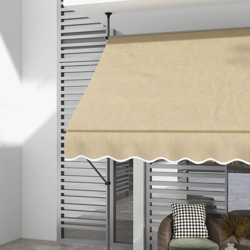 Store Banne Autoportant Manuel Rétractable Réglable Métal Alu Polyester