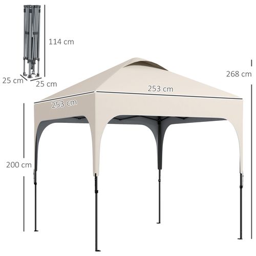 Tonnelle Barnum Automatique Pop-up 2.5 x 2.5 m Et Accessoires