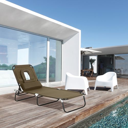 Bain De Soleil Pliable Inclinable De Lecture 3 Coussins Fournis