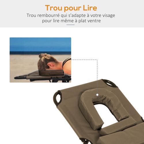 Bain De Soleil Pliable Inclinable De Lecture 3 Coussins Fournis