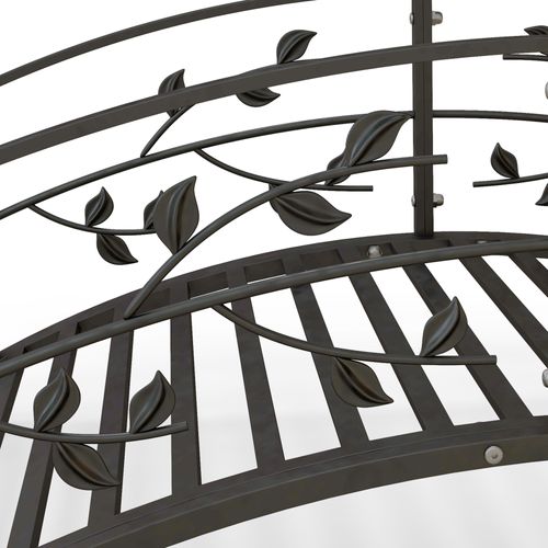 Pont De Jardin - Pont De Bassin Avec Balustrade Motif De Vigne Acier Noir