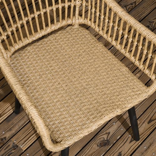 Salon De Jardin 6 Places 7 Pièces Style Bohème Avec Coussins