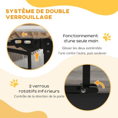 Barrière De Sécurité Chien Ajustable Verrouillable Acier