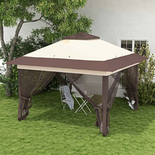 Tonnelle Barnum De Jardin 3.6 x 3.6 m Pop-up Pliant Moustiquaires + Sac Transport