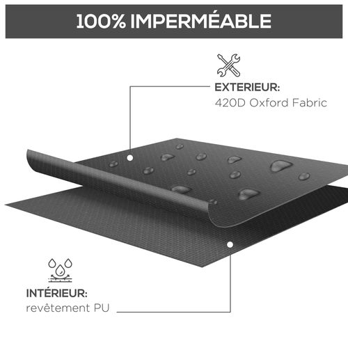 Housse De Protection Salon De Jardin D'angle Noir