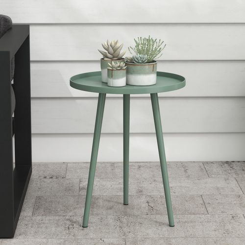 Table Basse De Jardin D'appoint Design Scandinave Ø 40 X 50h Cm Acier