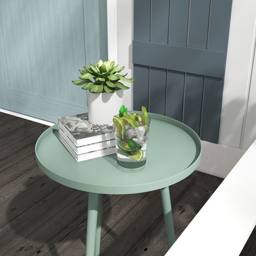 Table Basse De Jardin D'appoint Design Scandinave Ø 40 X 50h Cm Acier