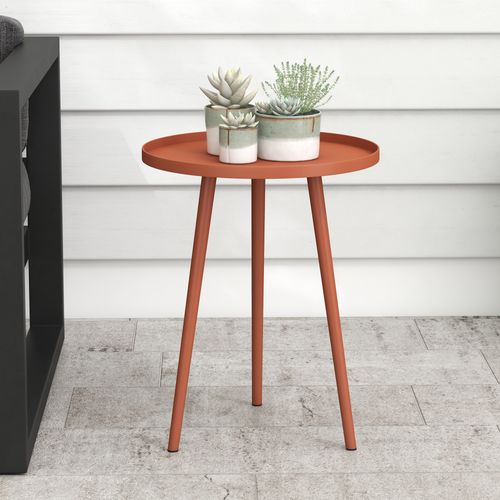 Table Basse De Jardin D'appoint Design Scandinave D. 40 X 50h Cm Acier
