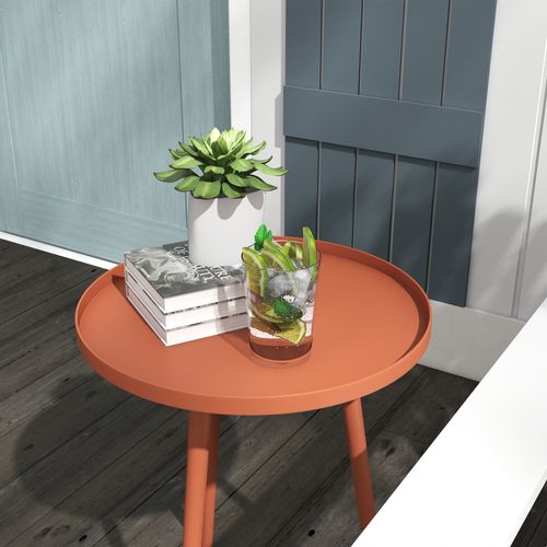Table Basse De Jardin D'appoint Design Scandinave D. 40 X 50h Cm Acier