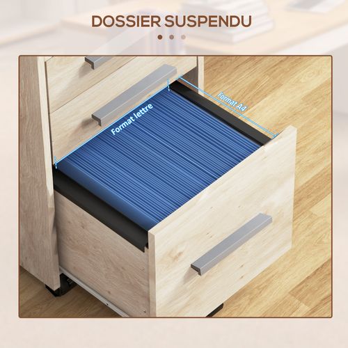 Caisson De Bureau 3 Tiroirs Panneaux Particules Mdf