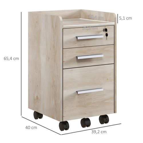 Caisson De Bureau 3 Tiroirs Panneaux Particules Mdf