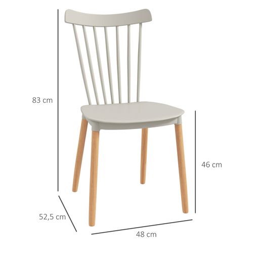 Lot De 4 Chaises De Salle à Manger Style Scandinave Piètement Bois Hêtre Pp