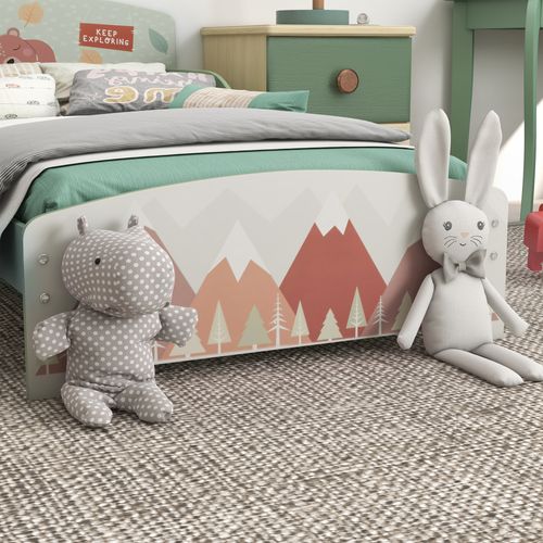 Lit Pour Enfant 3-6 Ans Design Mountain Adventure - Sommier à Lattes Inclus
