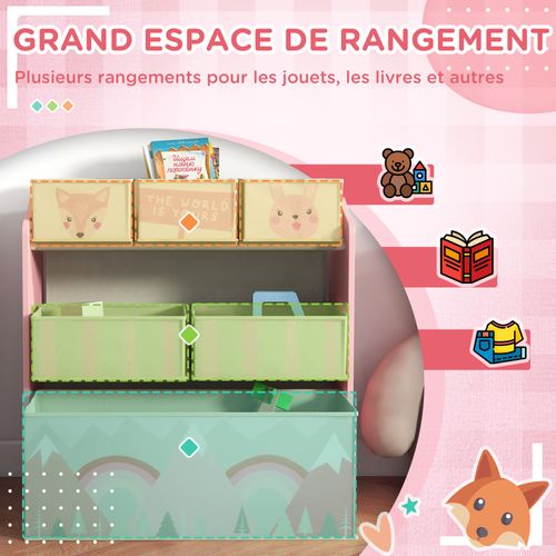 Étagère De Rangement Enfant Design Mountain Adventure - 6 Tiroirs