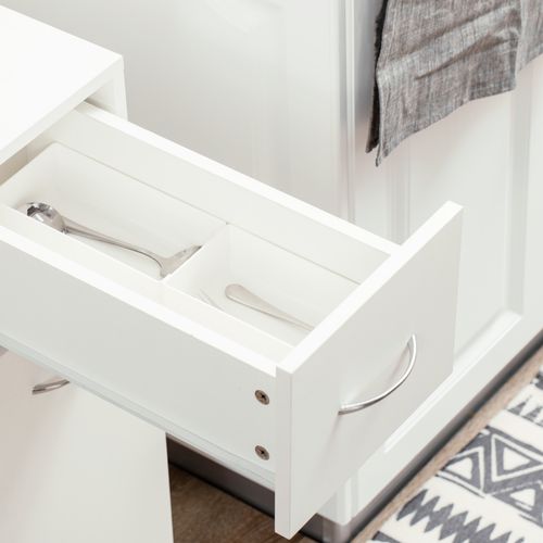 Chariot Desserte De Cuisine - Tiroir, 2 Étagères - Panneaux Acier