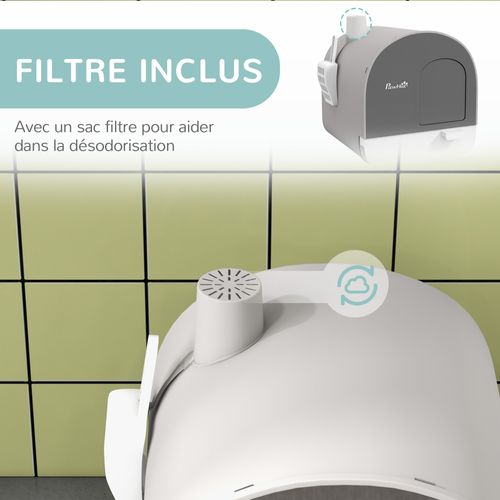 Maison De Toilette Chat Pelle Et Filtre Inclus Pp