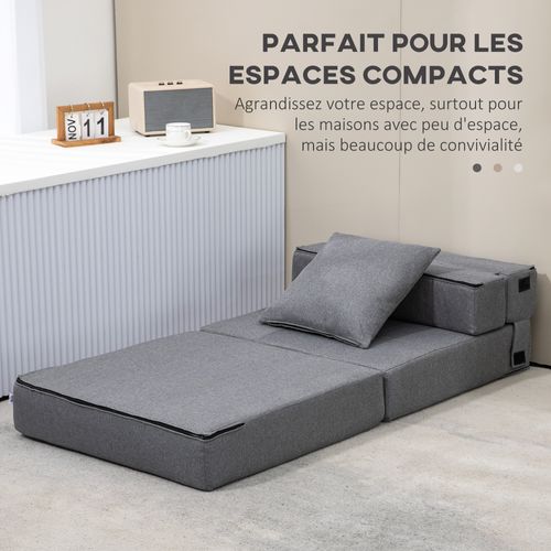 Chauffeuse 1 Place - Coussin Déhoussable Inclus - Tissu