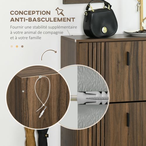 Meuble à Chaussures Design Urban Craft 3 Portes Abattantes 3 Étagères