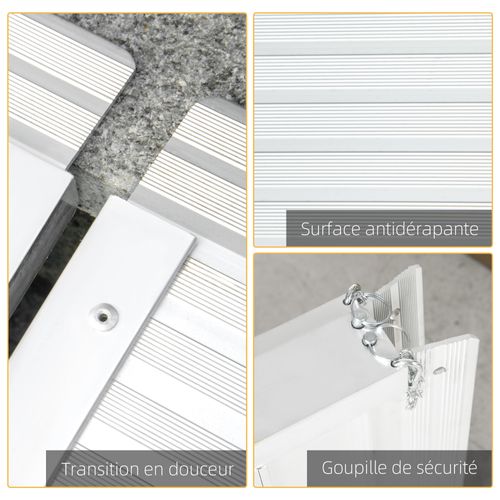 Rampe De Fauteuil Roulant Pliable Max. 270 Kg Alu