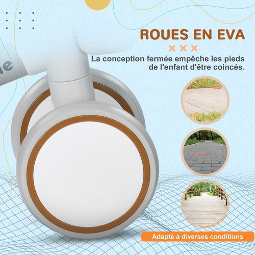 Draisienne Enfant 4 Roues Évolutive - Porteur - Selle Réglable, Guidon Ergonomique