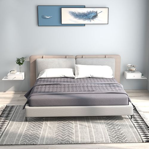 Lot De 2 Tables De Chevet Murales Avec Tiroir Coulissant