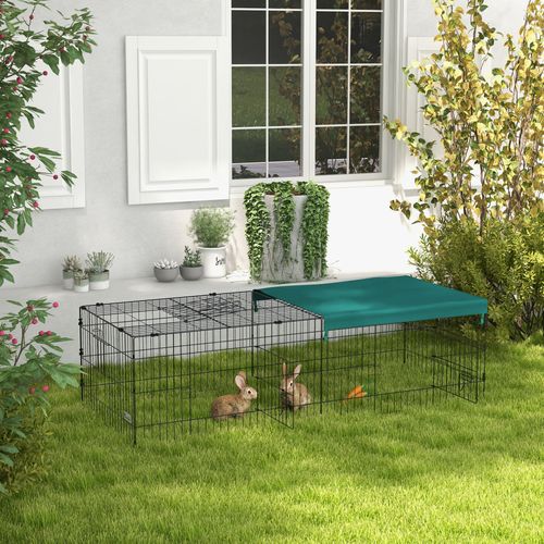 Parc Enclos Modulable Acier Avec Bache Pour Lapins Rongeurs Petits Animaux
