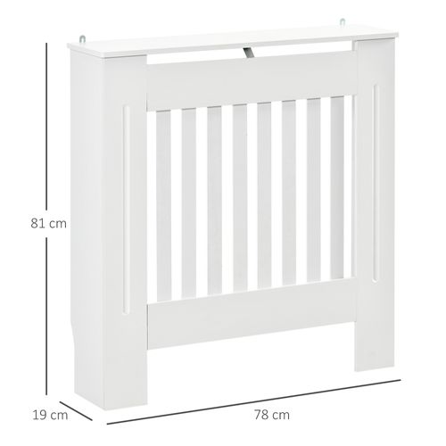Cache-radiateur - Lattes Verticales - Dim. 78l X 19l X 81h Cm - Blanc