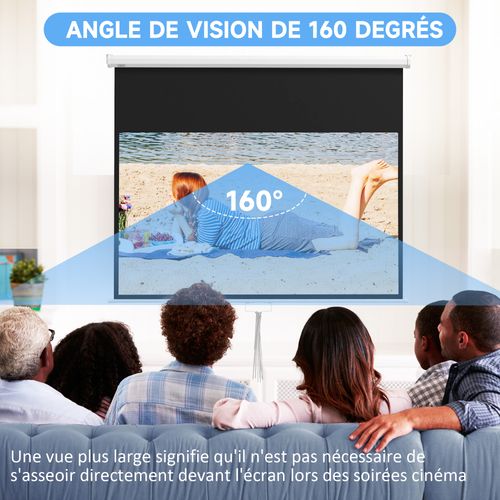 Écran De Projection Home-cinéma 16:9 80 Pouces 4k HD Blanc