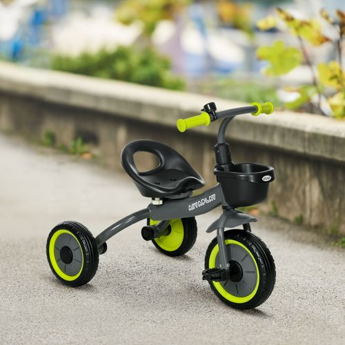 Tricycle Enfant Multi-équipé Siège Réglable Métal