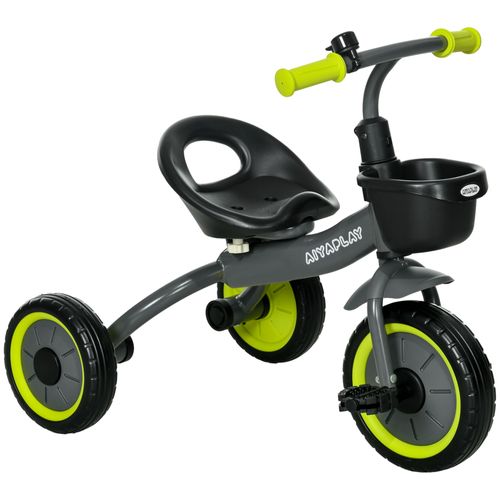Tricycle Enfant Multi-équipé Siège Réglable Métal