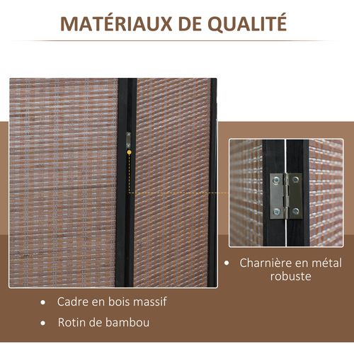 Paravent Séparateur De Pièce Pliable 4 Panneaux - Clozers