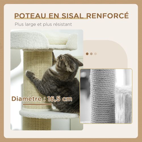 Arbre à Chat Avec Griffoir Centre D'activités 2 Plateformes Coussin