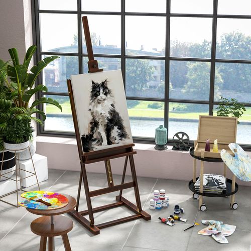 Chevalet De Peintre D'occasion, 1,80 M - Parfait Pour Artistes, Traces D'usage